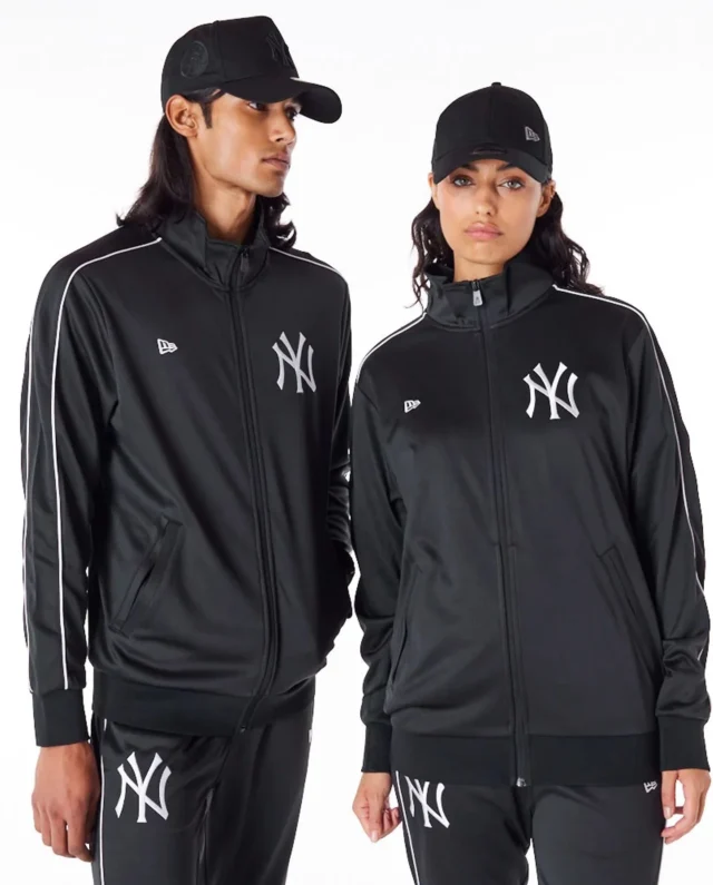 60564824_3QL New Era New York Yankees MLB Track Top Black Track Jacket 60564824 - NEW ERA