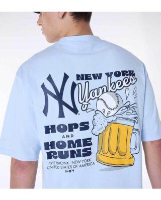 New Era New York Yankees MLB Food Graphic T-Shirt Pastel Blue 60596211 - NEW ERA