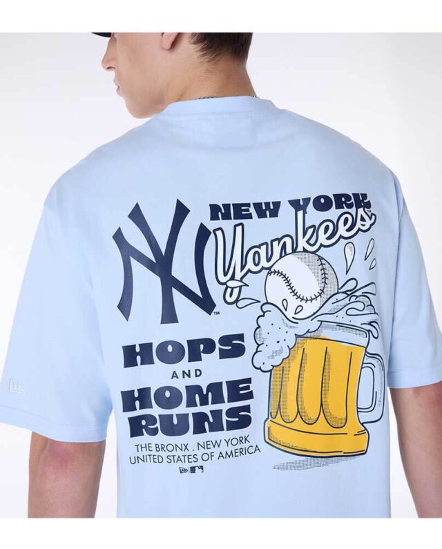 New Era New York Yankees MLB Food Graphic T-Shirt Pastel Blue 60596211 - NEW ERA