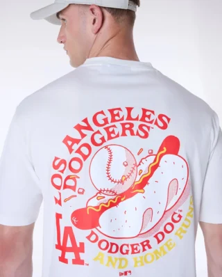 New Era Los Angeles Dodgers MLB Food Graphic T-Shirt Off White 60596212 - NEW ERA