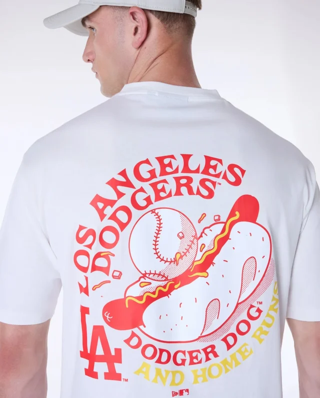 New Era Los Angeles Dodgers MLB Food Graphic T-Shirt Off White 60596212 - NEW ERA