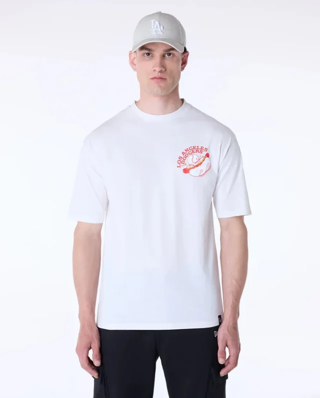 New Era Los Angeles Dodgers MLB Food Graphic T-Shirt Off White 60596212