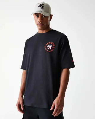 New Era New Era Cafe Graphic Black Oversized T-Shirt 60684396