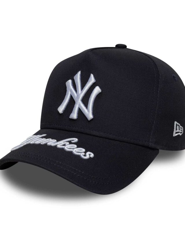 New Era New York Yankees MLB Visor Hit Navy 9FORTY E-Frame Adjustable Cap 60691075