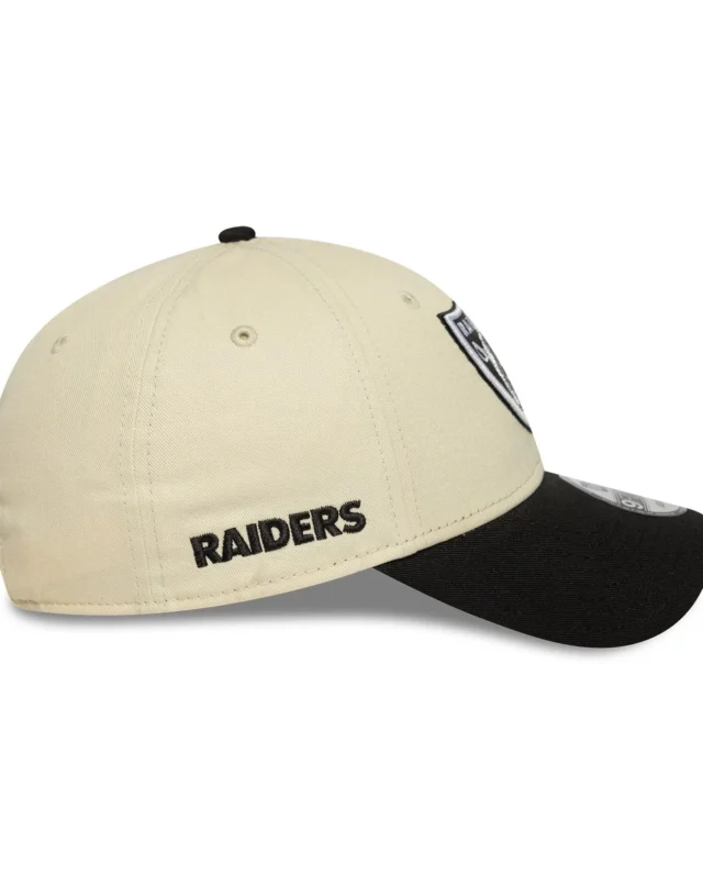New Era Las Vegas Raiders NFL Wordmark Cream 9FORTY Adjustable Cap 60691263 - NEW ERA