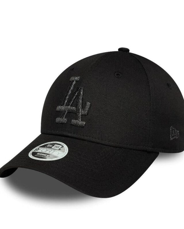 New Era LA Dodgers Womens MLB Metallic Logo Black 9FORTY Adjustable Cap 60691412