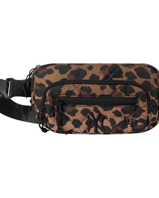New Era New York Yankees MLB Leopard Quilted All Over Print Waist Bag 60758532 H14cm x W7cm x D23cm - NEW ERA