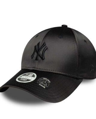 New Era New York Yankees Womens MLB Satin Bow Back Black 9FORTY Adjustable Cap 60758948 - NEW ERA