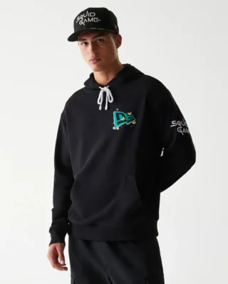 New Era X Netflix Squid Game Black Oversized Pullover Hoodie 60767032