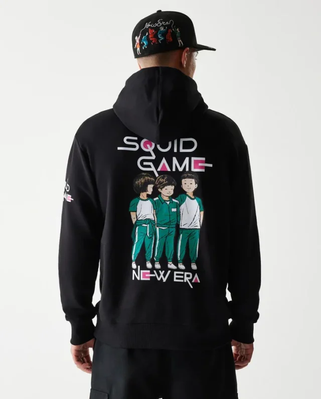 New Era X Netflix Squid Game Black Oversized Pullover Hoodie 60767032 - Netflix