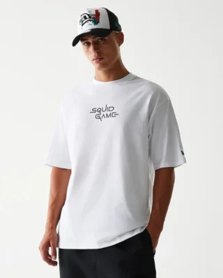 NEW ERA X NETFLIX SQUID GAME GRAPHIC WHITE OVERSIZED SHORT SLEEVE T-SHIRT 60767033