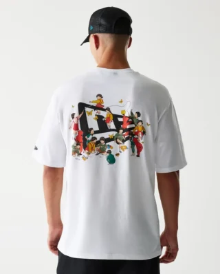 NEW ERA X NETFLIX SQUID GAME GRAPHIC WHITE OVERSIZED SHORT SLEEVE T-SHIRT 60767033 - Netflix