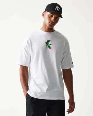 New Era Baseball Cat Character Graphic White Oversized T-Shirt 60771550