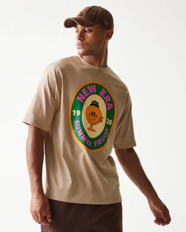 New Era Baseball Cat Character Graphic White Oversized T-Shirt 60771555