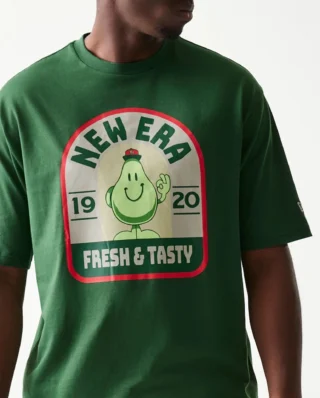 60771556_3 New Era New Era Pear Fruit Graphic Dark Green Oversized T-Shirt 60771556 - NEW ERA