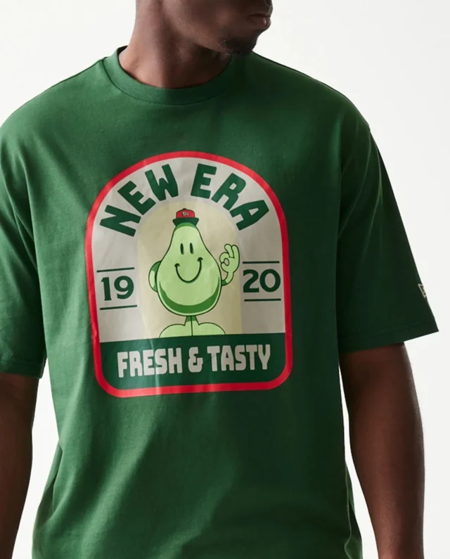 New Era New Era Pear Fruit Graphic Dark Green Oversized T-Shirt 60771556 - NEW ERA