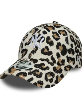 New Era New York Yankees Womens MLB Leopard Midi Light Beige 9FORTY Cap 60771750