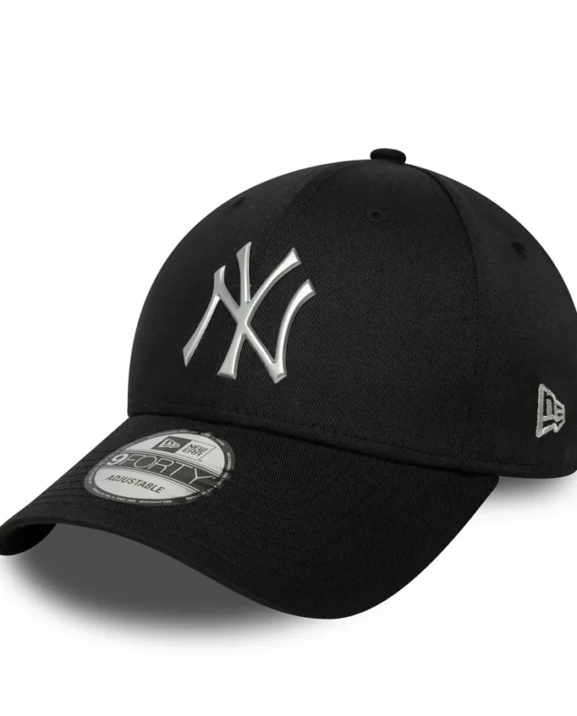 New Era New York Yankees MLB Metallic Black 9FORTY Cap 60771846