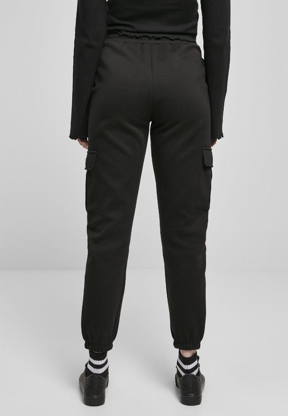 Urban Classics Ladies High Waist Cargo Sweat Pants Black TB4563 - Image 2