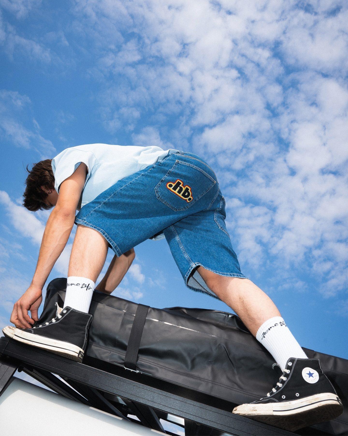 HOMEBOY x-tra MONSTER RETRO .hb. Denim WASHED BLUE 01SH1089-81 - Image 10
