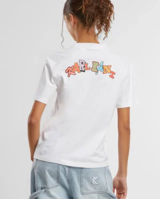 KARL KANI KIDS KANI PATCHES T-SHIRT JUNIOR WHITE KC252-003-2 - KARL KANI