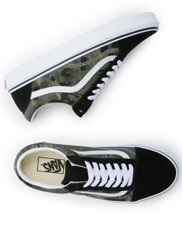 VANS RAIN CAMO OLD SKOOL SHOES GREEN/GREY VN0007NTBGK1 - VANS