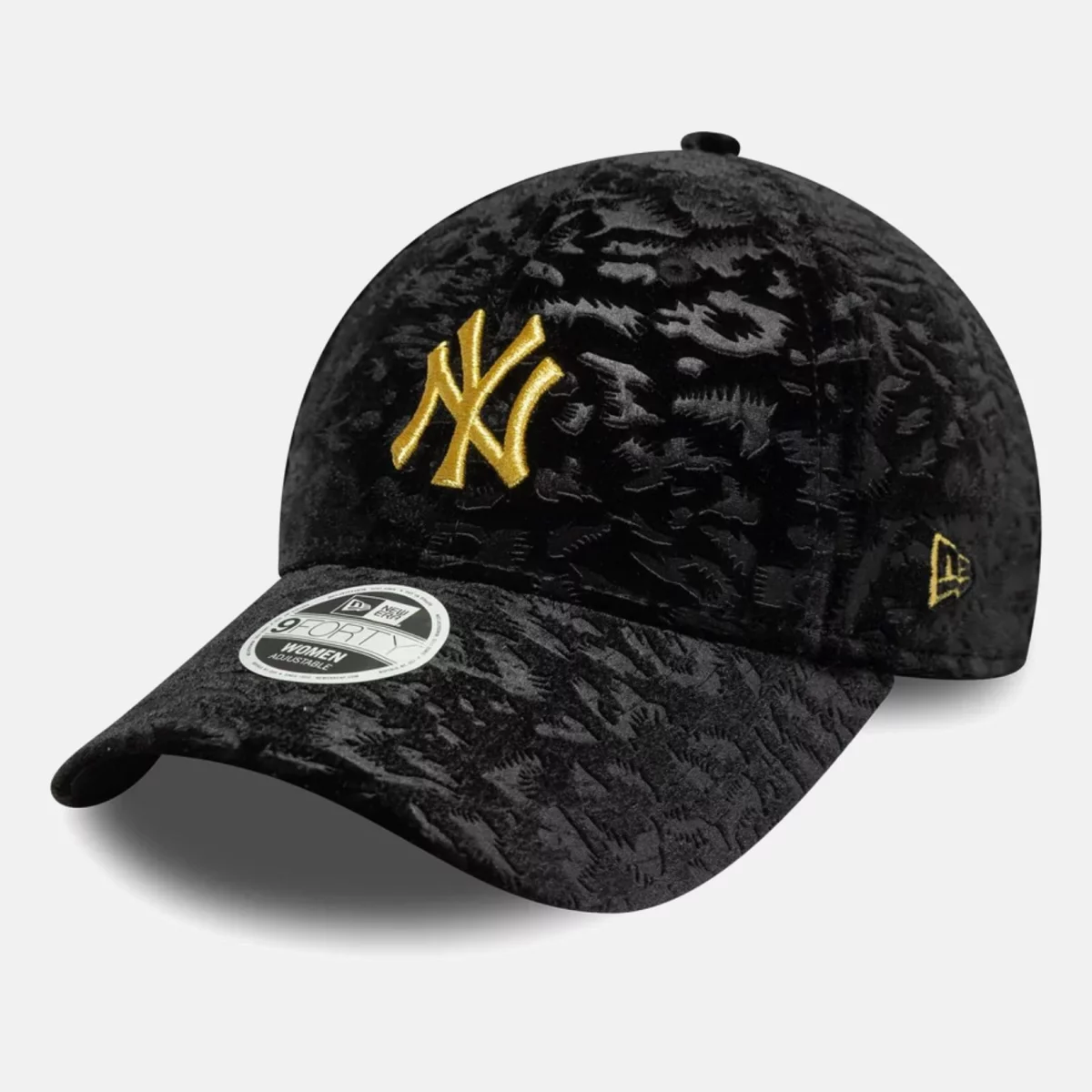 New Era New York Yankees Womens MLB Leo Velour Black 9FORTY Adjustable Cap 60758950