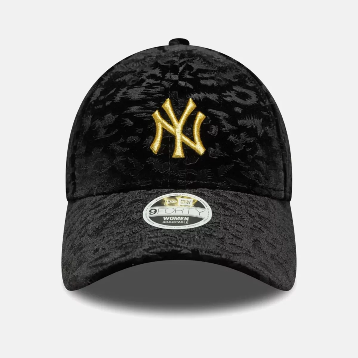 New Era New York Yankees Womens MLB Leo Velour Black 9FORTY Adjustable Cap 60758950 - Image 2