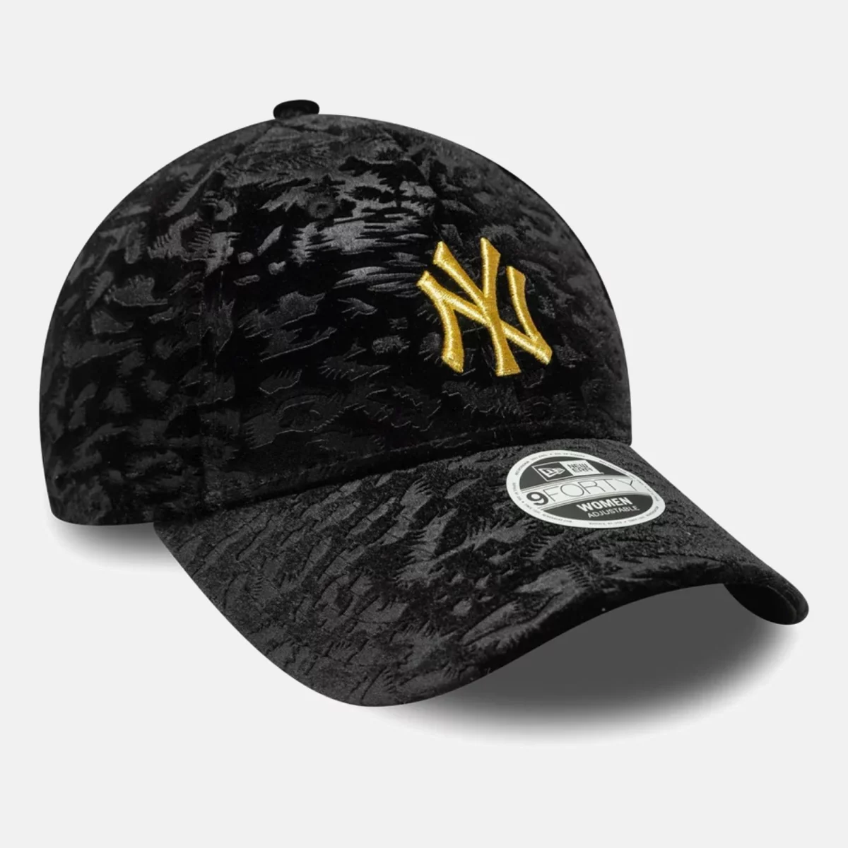 New Era New York Yankees Womens MLB Leo Velour Black 9FORTY Adjustable Cap 60758950 - Image 3