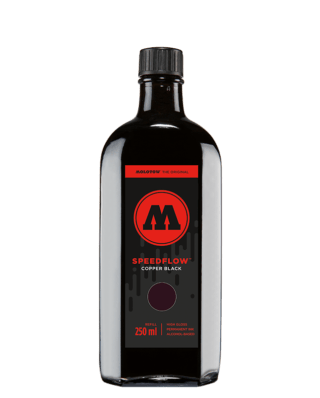 MOLOTOW SPEEDFLOW COCKTAIL BUFF RESIST INK NITROGEN SHINY BLACK 250 ML