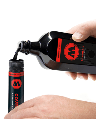 MOLOTOW COCKTAIL BUFF RESIST SYNTHETIC BITUMEN INK SIGNAL BLACK 250 ML - Molotow