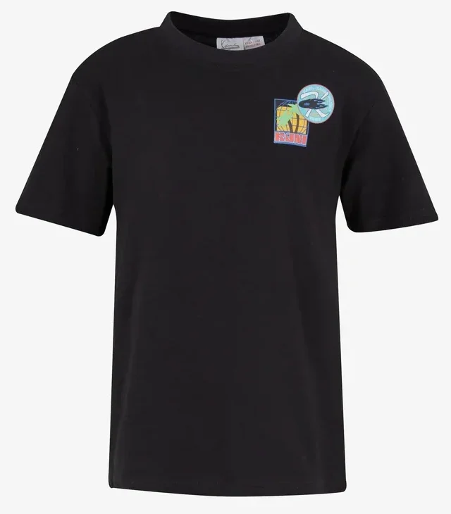 KARL KANI KIDS KANI PATCHES T-SHIRT JUNIOR BLACK KC252-003-1 - KARL KANI