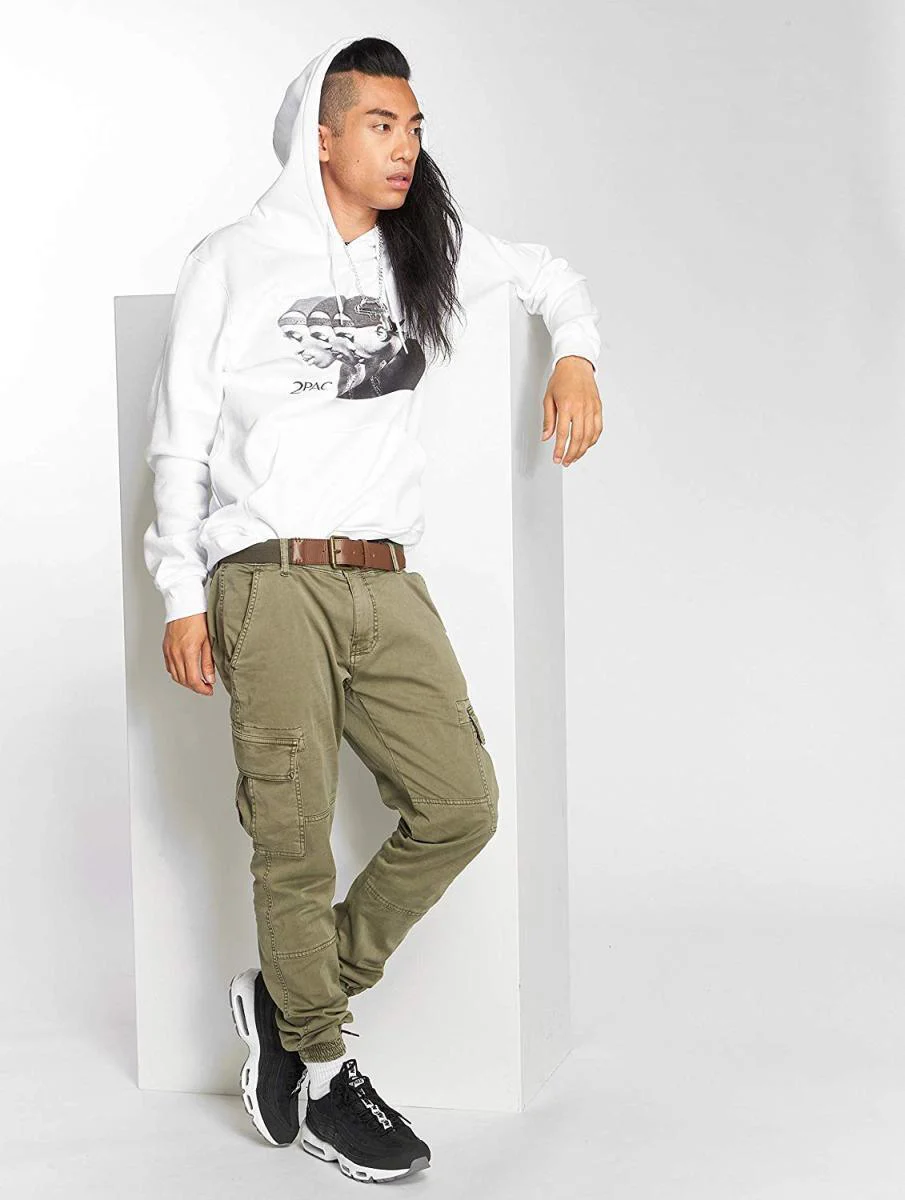 MISTER TEE 2PAC FACES HOODIE MT769 WHITE - Image 3