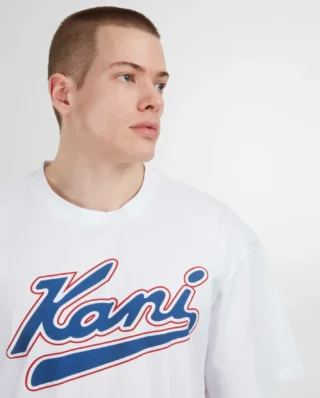 KARL KANI VARSITY PRINT T-SHIRT WHITE KM253-002-1 - KARL KANI