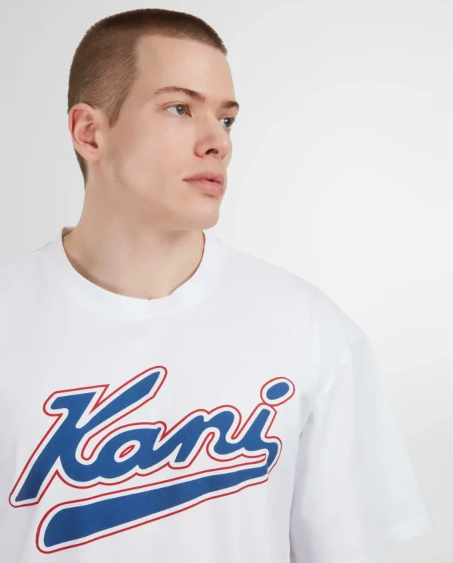 KARL KANI VARSITY PRINT T-SHIRT WHITE KM253-002-1 - KARL KANI