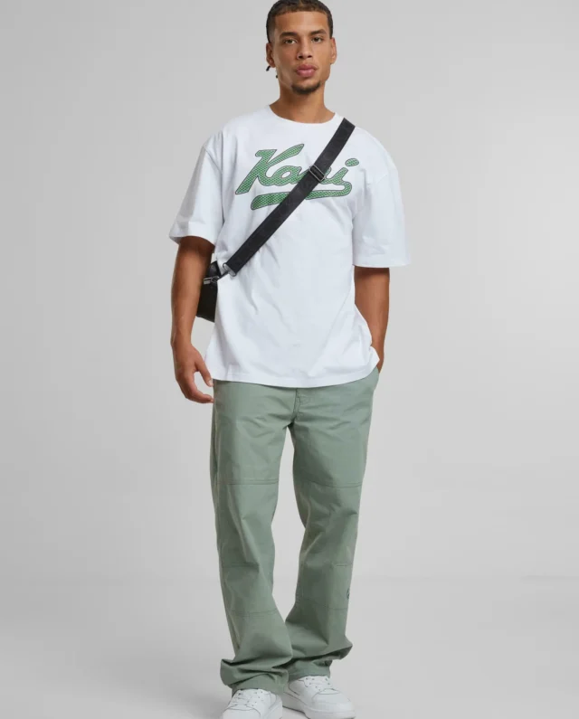 KARL KANI VARSITY PALM PRINT T-SHIRT WHITE KM252-005-1 - KARL KANI
