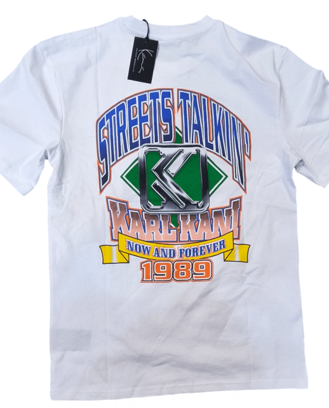 KARL KANI BASEBALL OVERSIZED T-SHIRT WHITE KM262-018-1 - KARL KANI