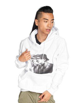 MISTER TEE 2PAC FACES HOODIE MT769 WHITE - 2pac