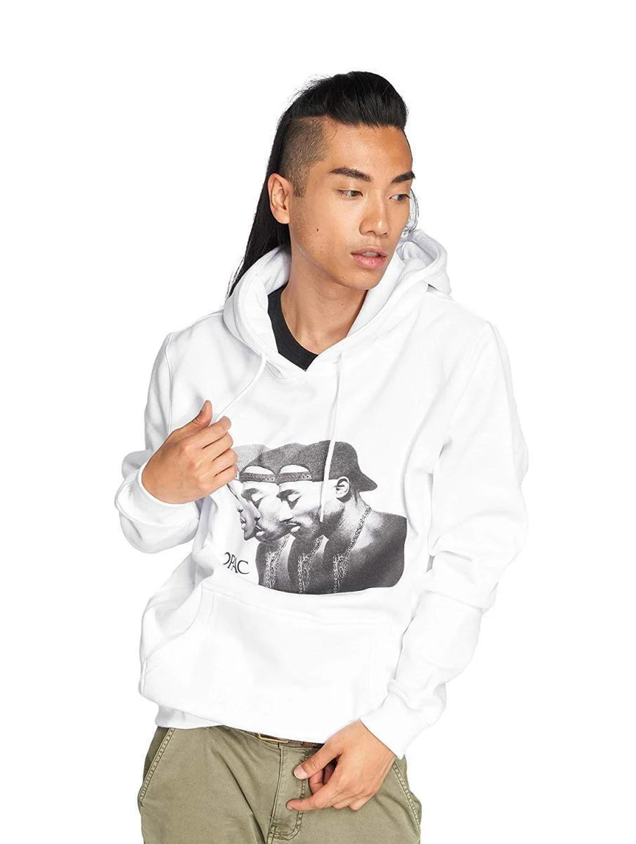 MISTER TEE 2PAC FACES HOODIE MT769 WHITE - Image 2