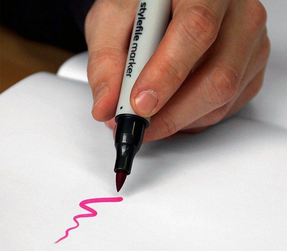 1. STYLEFILE MARKER BRUSH SINGLE MARKER 1 – 4 mm brush tip / 6 mm chisel tip - Image 2