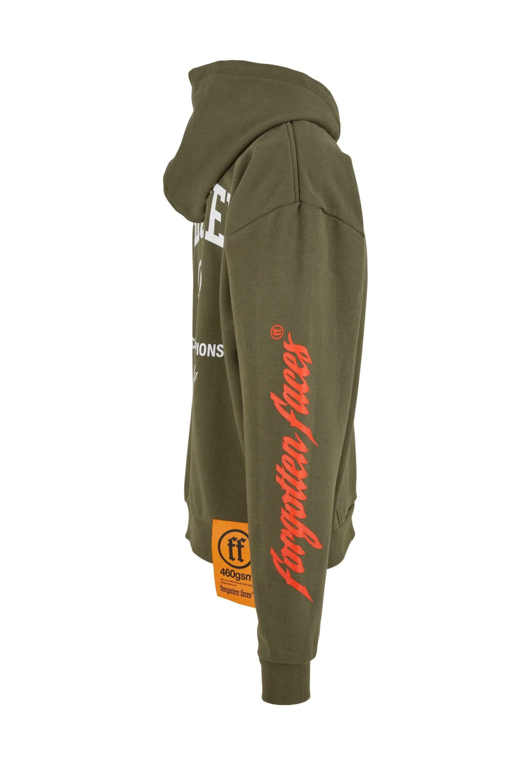 FORGOTTEN FACES COURAGE DEFINES OVERSIZE ZIP HOODIE OLIVE FOF0161-00176 - Image 9