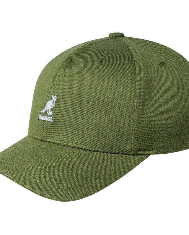 KANGOL WOOL FLEXFIT BASEBALL OLIVE 8650BC OL301 L/XL