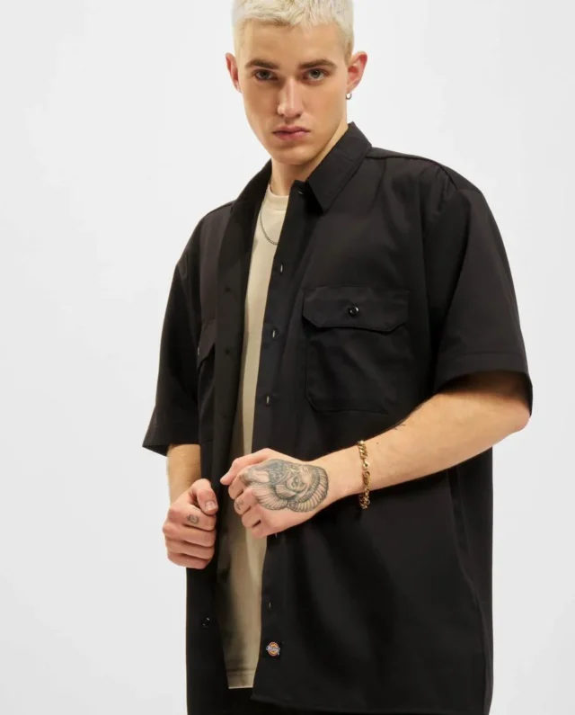 Dickies Short Sleeve Work Shirt Rec Black DK0A4XK7BLK1 - DICKIES