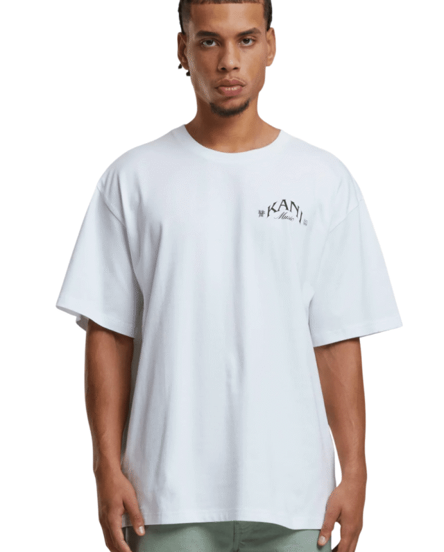 KARL KANI PALM PRINT T-SHIRT WHITE KM252-002-1