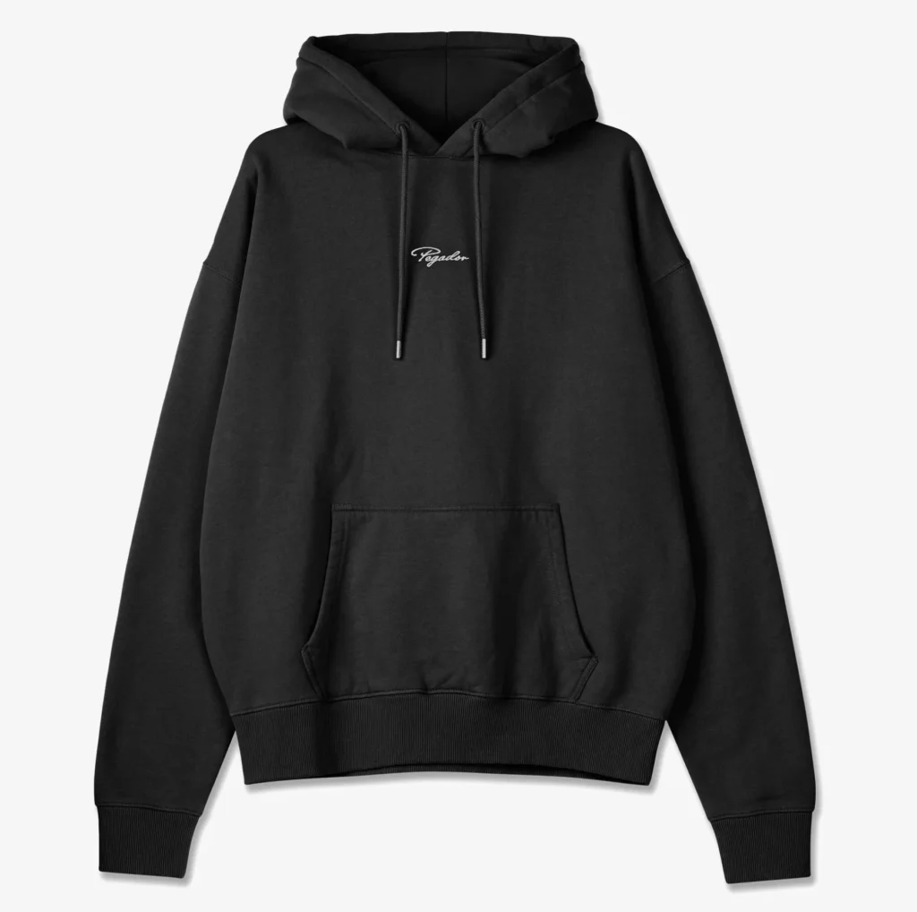 PEGADOR TOWSON TERRY OVERSIZED HOODIE VINTAGE BLACK PGDR-6560-065/539