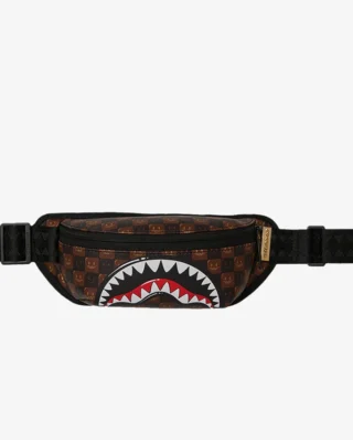 SPRAYGROUND SHARKS IN PARIS WTF BUBBLE BROWN CHECK CROSSBODY B9309 48.2 x 17.1 x 7.6 cm - SPRAYGROUND