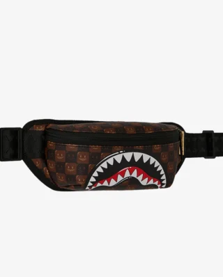 910B9309NSZ (2)_L SPRAYGROUND SHARKS IN PARIS WTF BUBBLE BROWN CHECK CROSSBODY B9309 48.2 x 17.1 x 7.6 cm - SPRAYGROUND