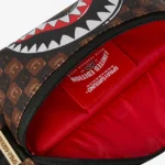 SPRAYGROUND SHARKS IN PARIS WTF BUBBLE BROWN CHECK CROSSBODY B9309 48.2 x 17.1 x 7.6 cm - Image 3