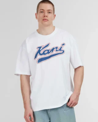 KARL KANI VARSITY PRINT T-SHIRT WHITE KM253-002-1