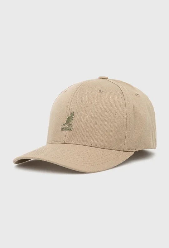 KANGOL WOOL FLEXFIT BASEBALL BEIGE 8650BC BG265 L/XL